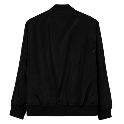 Raincloud Crest Premium Recycled Bomber Jacket Black