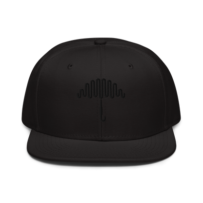 Double Black Crest Snapback Hat