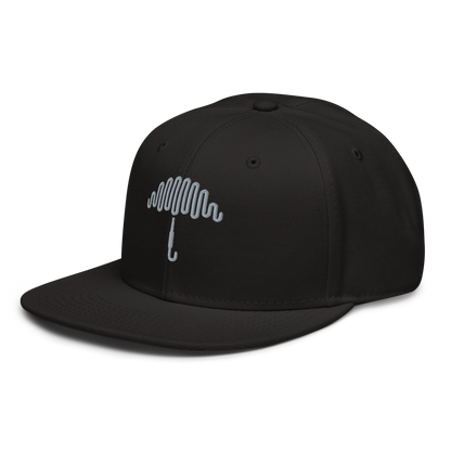 Grey Matter Black Snapback Hat