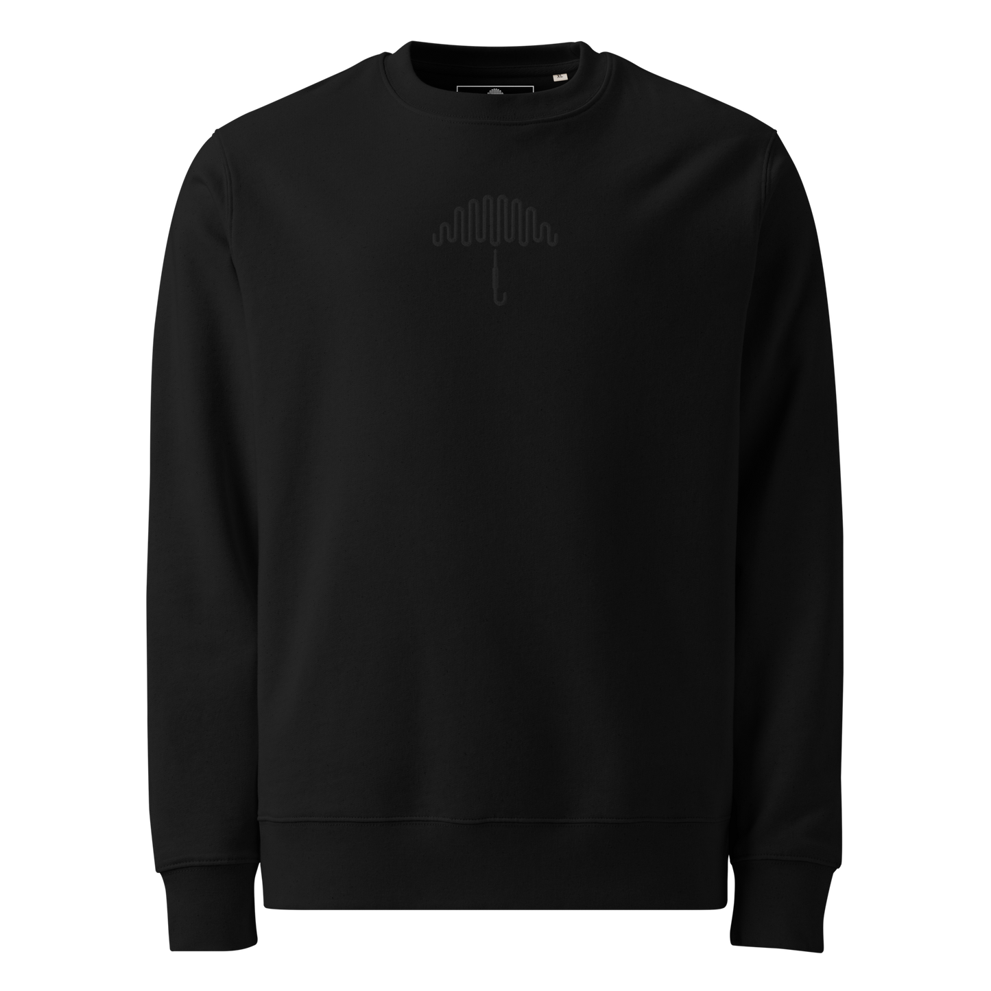 Midnight Crest Double Black Eco Crewneck Sweatshirt