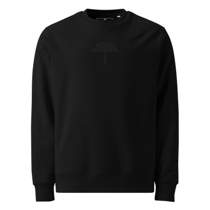 Midnight Crest Double Black Eco Crewneck Sweatshirt