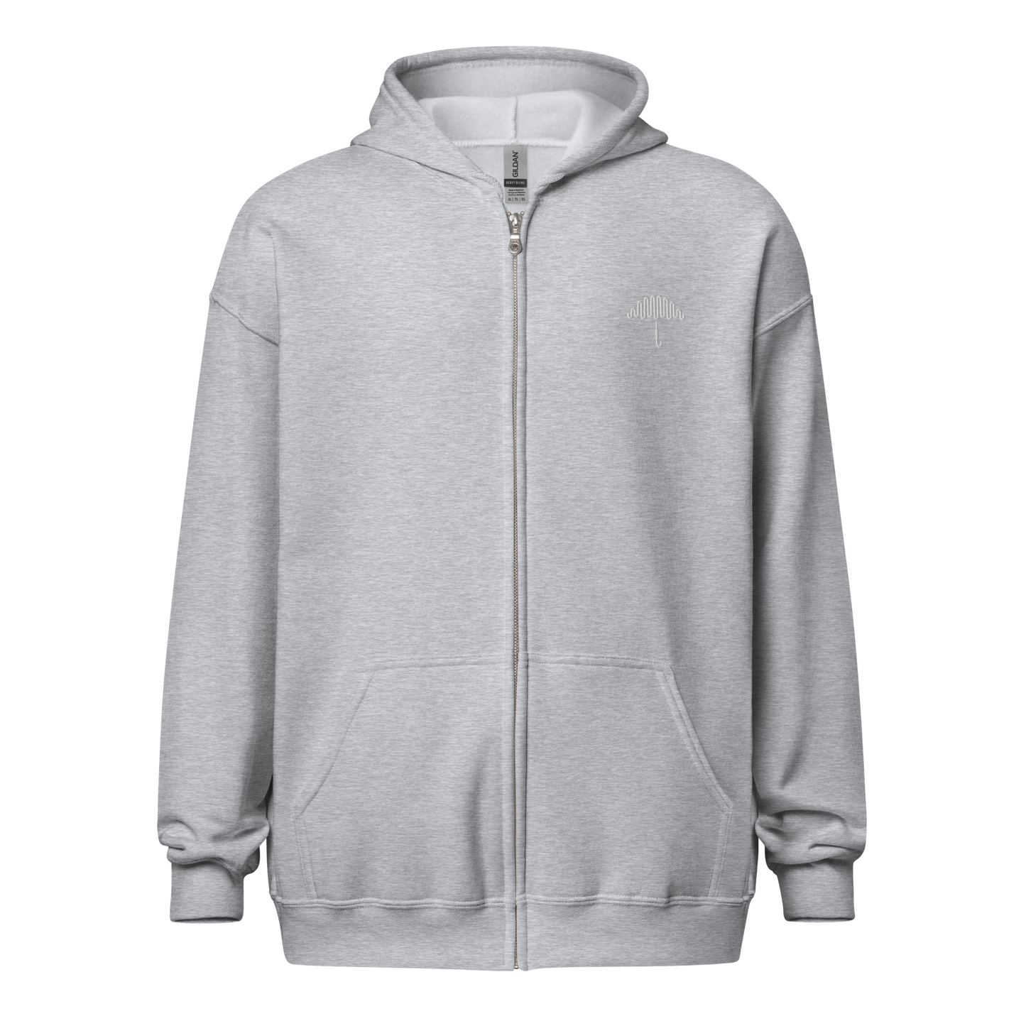 Standard Low Key Creature Crest Grey Zip-Up Hoodie